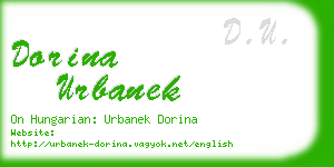 dorina urbanek business card